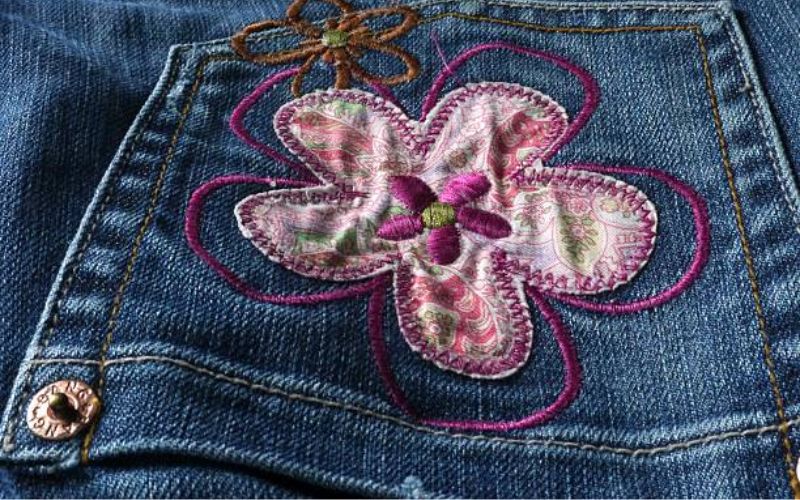 embroidery on holes