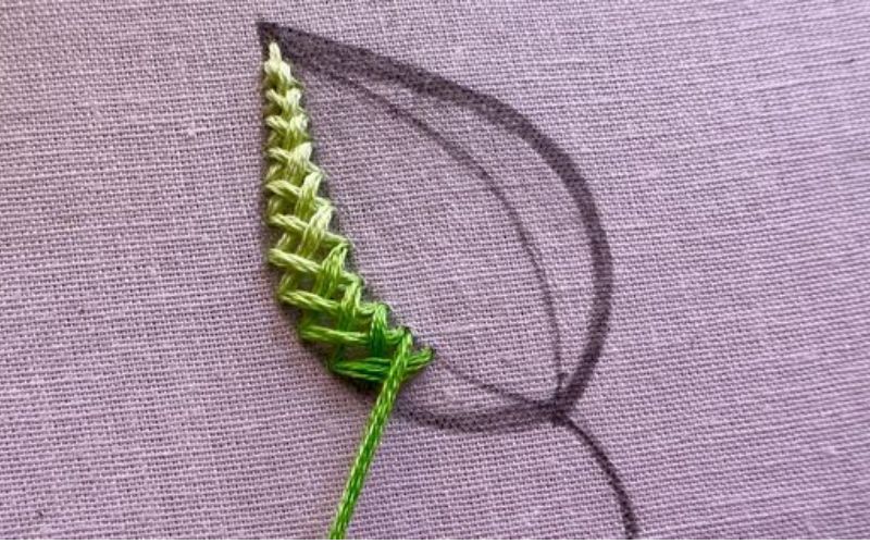 embroidery on holes