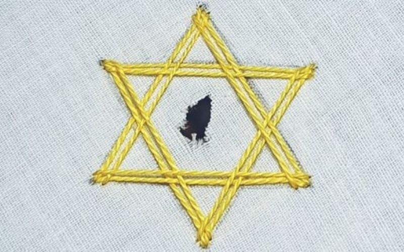 embroidery on holes